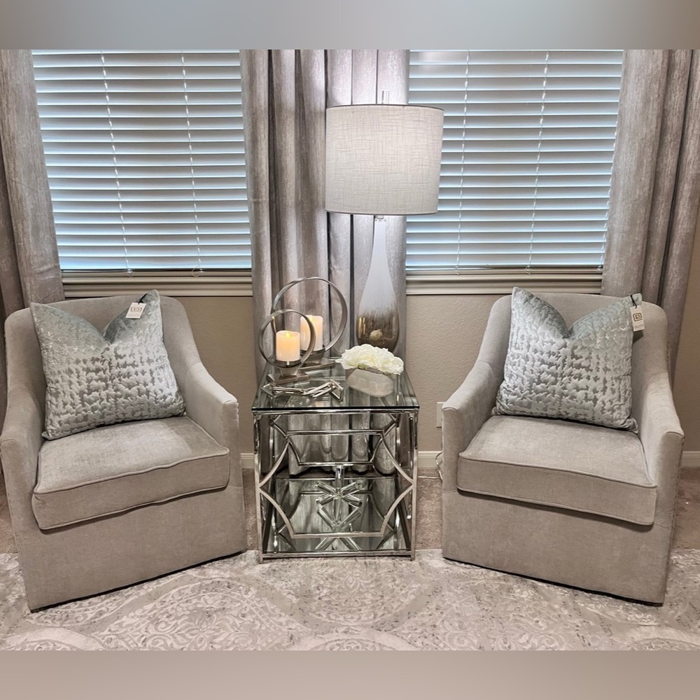 1-NWT CALLISTO HOME SILVER EMBROIDERED DECORATIVE PILLOWS (Read description) - Picture 4 of 12